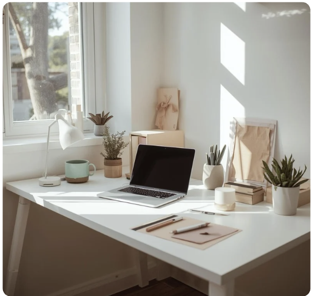 laptop on desk